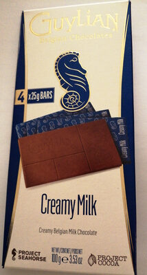 Belgian Chocolates Creamy Milk Bars 4 x (100g) front packaging