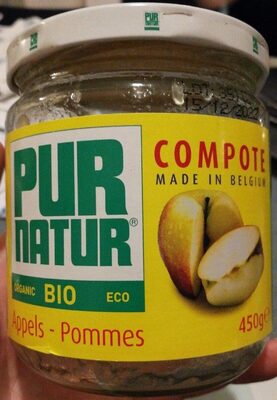Compote de pommes front packaging