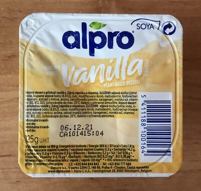 Sójový dezert s příchutí vanilky