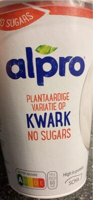 Alpro kwark no sugars front packaging
