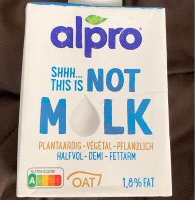 Vegetal not milk front packaging