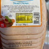 Sliced chicken