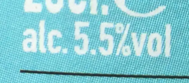 Witte Lambic nutrition facts table