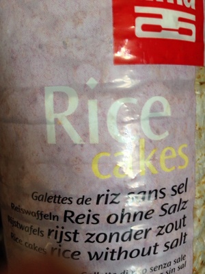 Galettes de riz sans sel front packaging