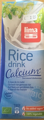 Rice drink Calcium bio à base de riz malté