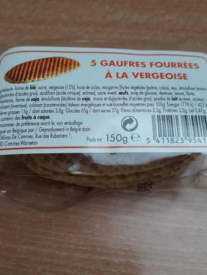 5 gaufres fourrées à la vergeoise