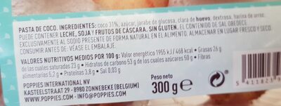 Creola nutrition facts table