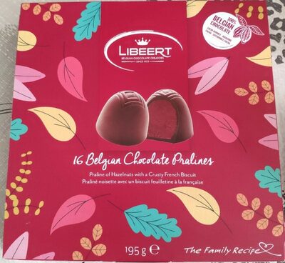 16 Belgian Chocolate Pralines front packaging