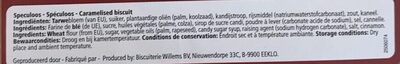 Spéculoos ingredients label