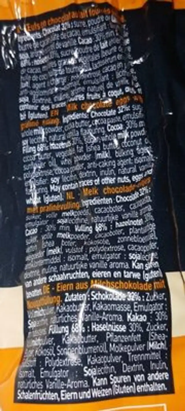 Les oeufs ingredients label
