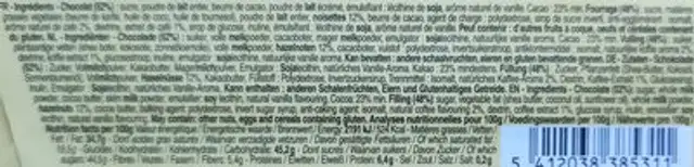 Blanc Manon nutrition facts table