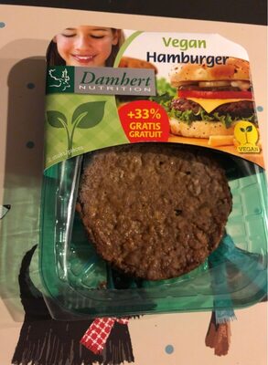 Vegan hamburger front packaging