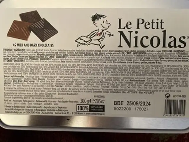 Le petit Nicolas ingredients label