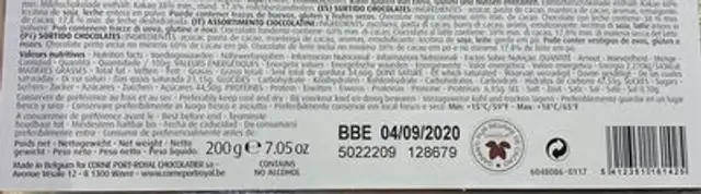 Le petit Nicolas nutrition facts table