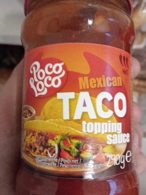 Mexican TACO topping sauce front packaging
