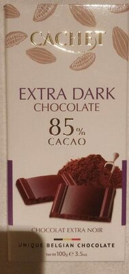Extra dark chocolate front packaging