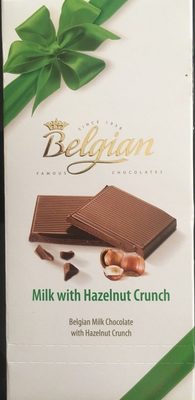 milk with hazelnut crunch