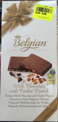 Tablette de chocolat au lait au biscuits