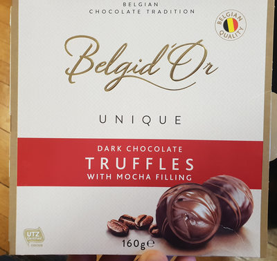 Dark truffles with mocha filling