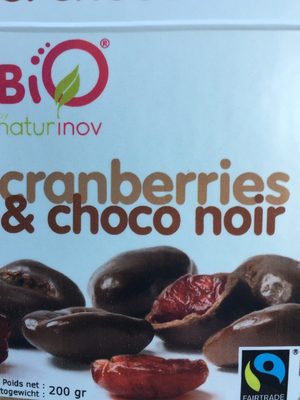 Cranberries et chocolat noir