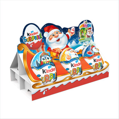 Kinder surprise t6 boite de 6 œufs dont 3 surprises speciales noel parmi les 6