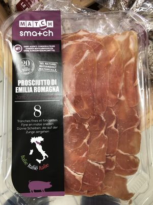 Prosciutto di emilia romagna front packaging