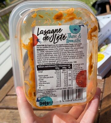 Lasagne de l’ete thon tomate