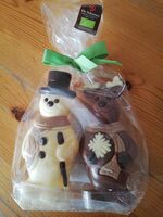 Chocolade rendier en sneeuwman