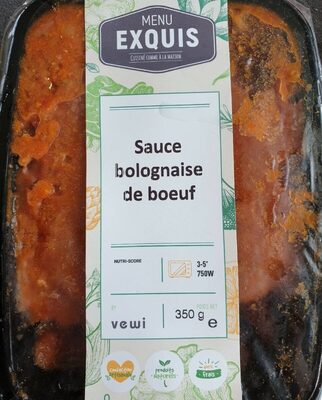 Sauce bolognaise de boeuf front packaging