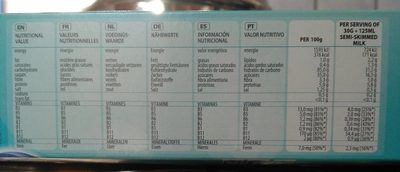 Qrex - Frosted Flakes nutrition facts table