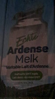 Véritable lait d'Ardenne (lait demi-écrémé UHT) front packaging