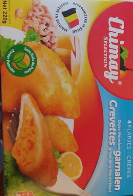 Crêpes crevettes grises de la mer du nord front packaging