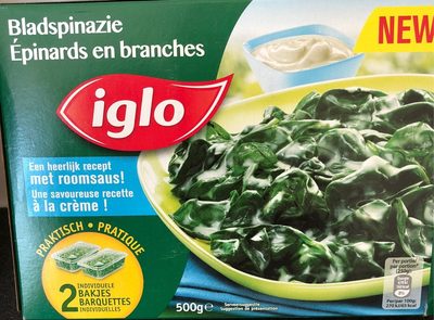 Epinards en branches à la crème front packaging