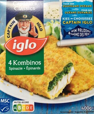 Kombinos épinards iglo front packaging