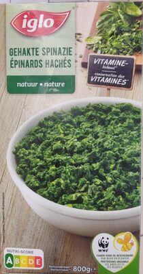 Épinards hachés front packaging