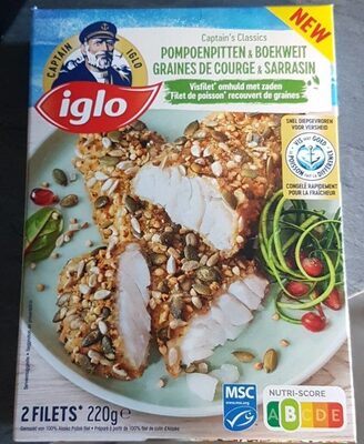 Filet de poisson recouvert de graines