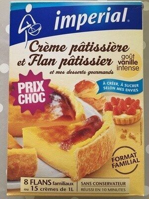 Crème pâtissière et flan pâtissier front packaging