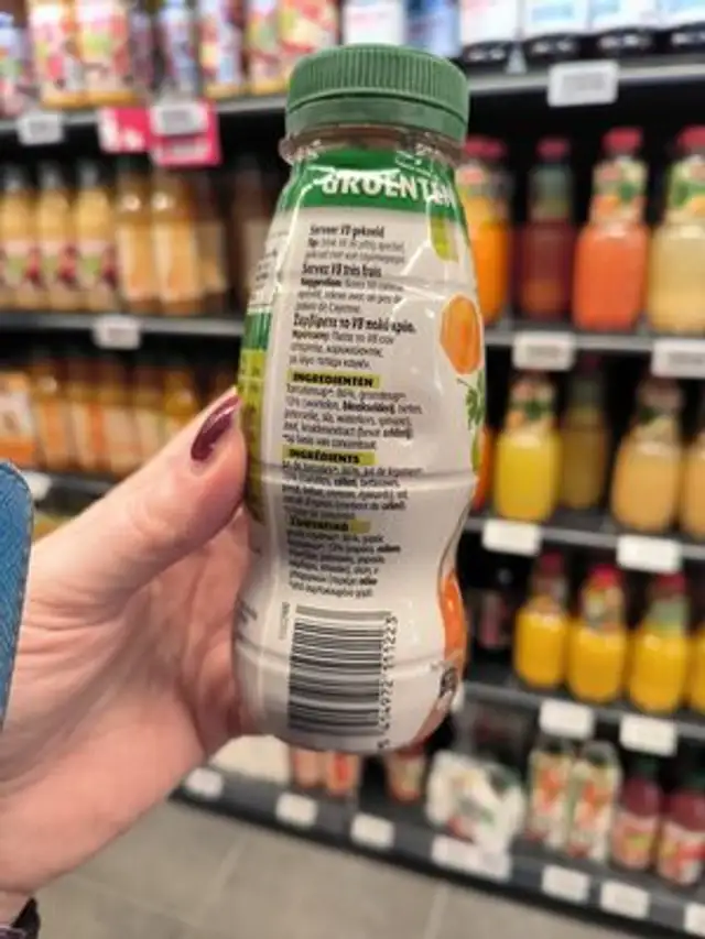 Cocktail de Jus de légumes ingredients label