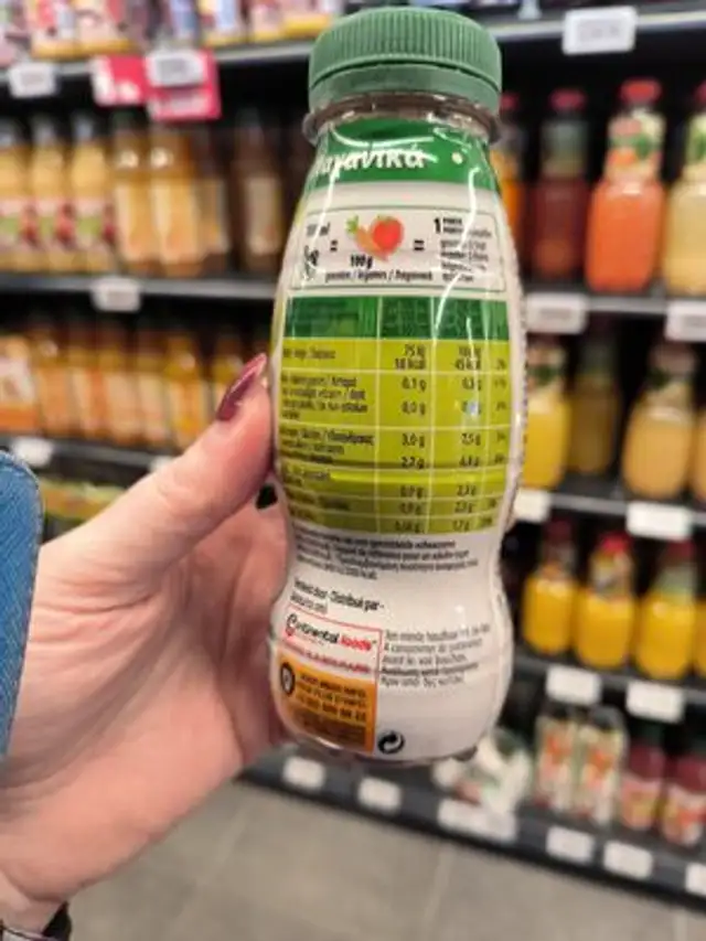 Cocktail de Jus de légumes nutrition facts table