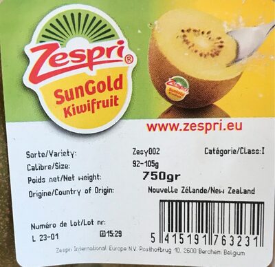 SunGold Kiwifruit