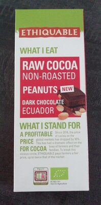 Chocolat noir au cacao cru et à la cacahuète