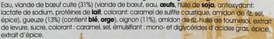 Carbonade flamande ingredients label