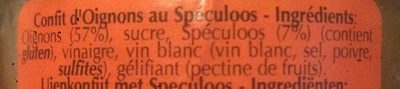 Confit d’oignons au spéculoos ingredients label