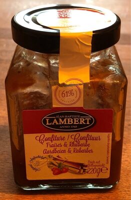 Confiture Fraise et Rhubarbe front packaging