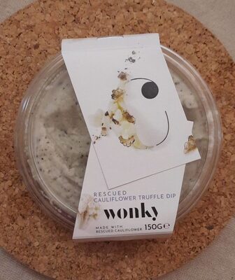 Rescued cauliflower truffel dip front packaging