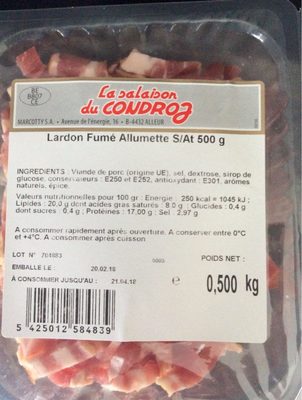 Lardon fumé allumette