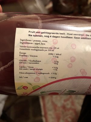 Jus pomme - cerise