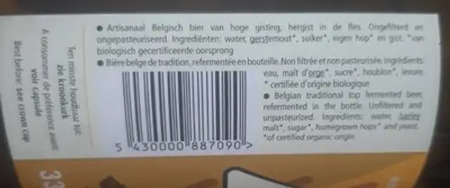Tripel plukker zacht blond nutrition facts table