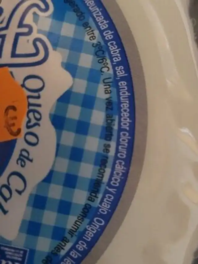 Queso fresco ingredients label