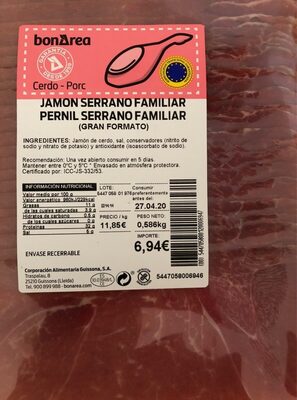 Jamón serrano familiar